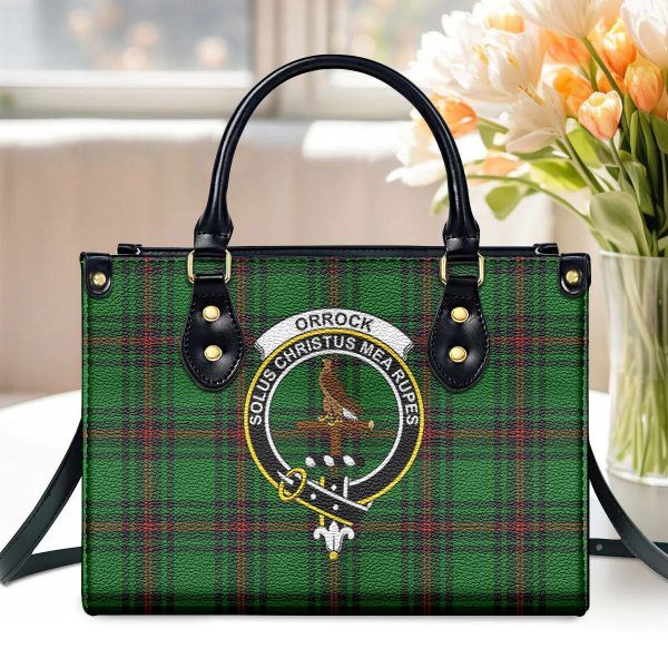 Orrock Tartan Crest Leather Handbag Online Hot Sale