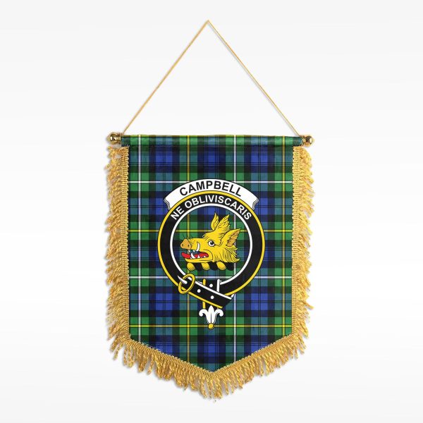 Campbell Argyll Ancient Tartan Crest Wall Hanging Banner Online Sale