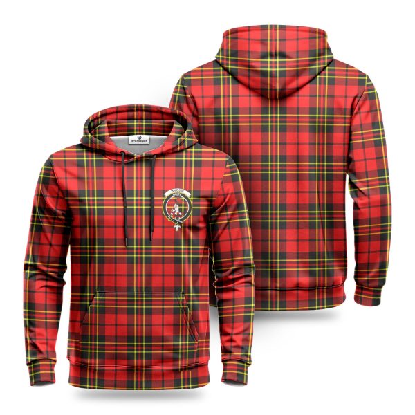 Brodie Modern Tartan Crest Hoodie Online now