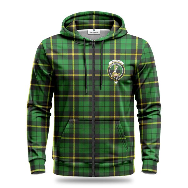 Wallace Hunting Modern Tartan Crest Hoodie For Discount - Image 3