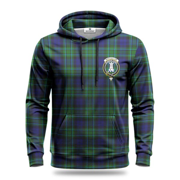 MacCallum Modern Tartan Crest Hoodie Hot on Sale - Image 2