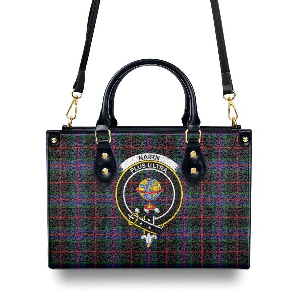 Nairn Tartan Crest Leather Handbag Online Hot Sale - Image 4