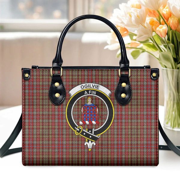 Ogilvie Tartan Crest Leather Handbag Sale
