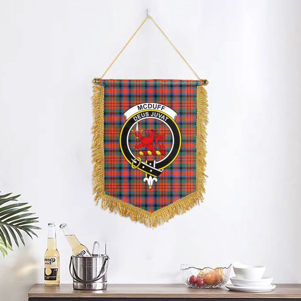 McDuff Ancient Tartan Crest Wall Hanging Banner Online now - Image 2