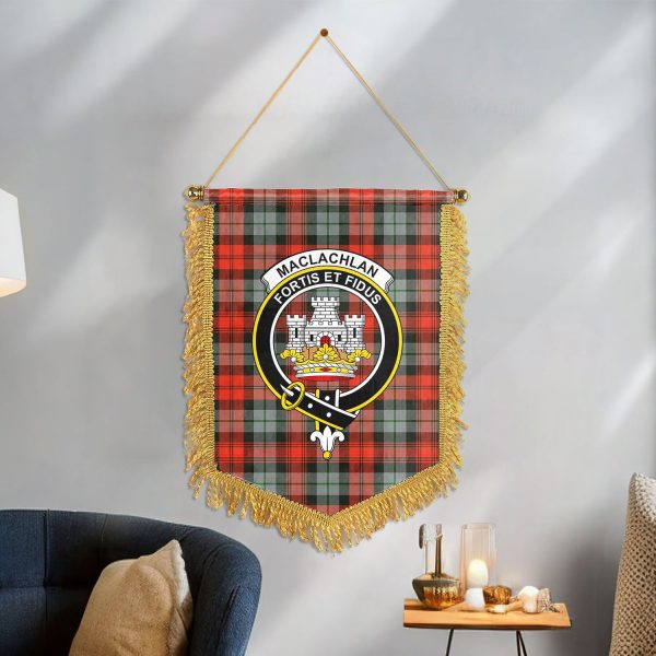 MacLachlan Weathered Tartan Crest Wall Hanging Banner Online Sale - Image 3