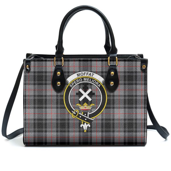 Moffat Modern Tartan Crest Leather Handbag Sale - Image 2