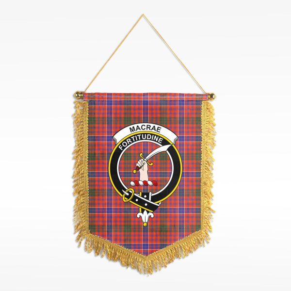 MacRae Ancient Tartan Crest Wall Hanging Banner For Sale