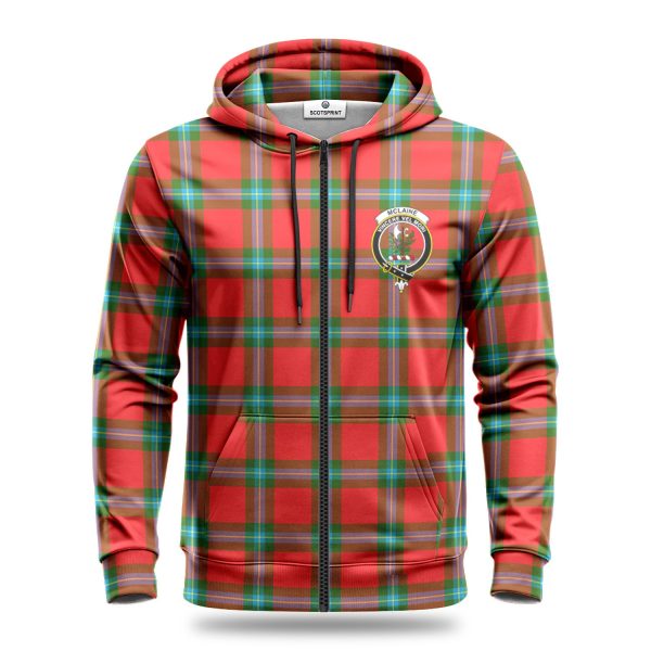 McLaine of Loch Buie Tartan Crest Hoodie Cheap - Image 3