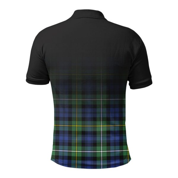 Campbell Argyll Ancient Tartan Crest Polo Shirt - Thistle Black Style Online now - Image 2