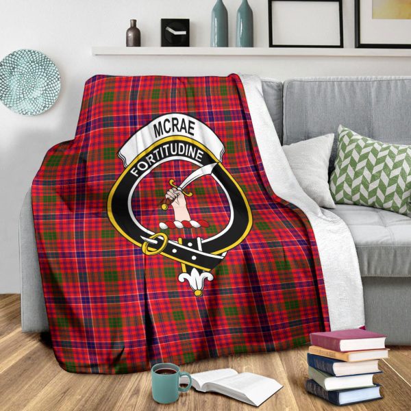 McRae Modern Tartan Crest Blanket Sale - Image 3