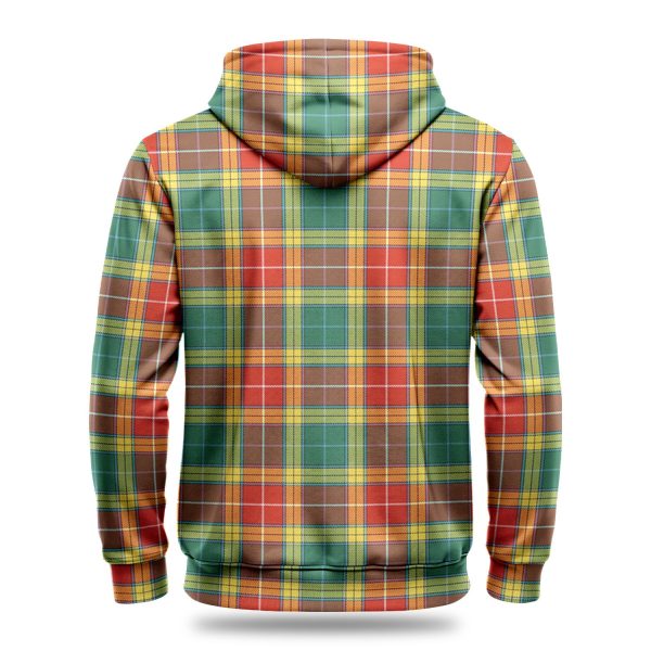 Buchanan Old Sett Tartan Crest Hoodie Online - Image 4