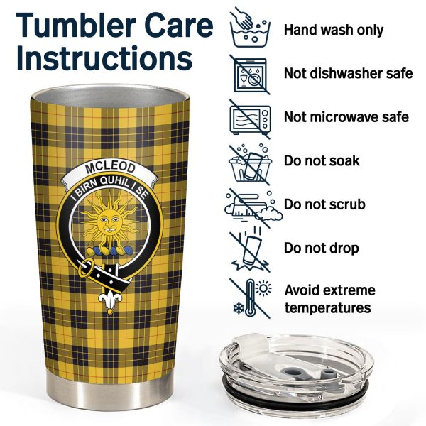 McLeod of Lewis Ancient Tartan Crest Tumbler Online - Image 4