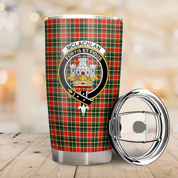 McLachlan Hunting Modern Tartan Crest Tumbler Discount - Image 2