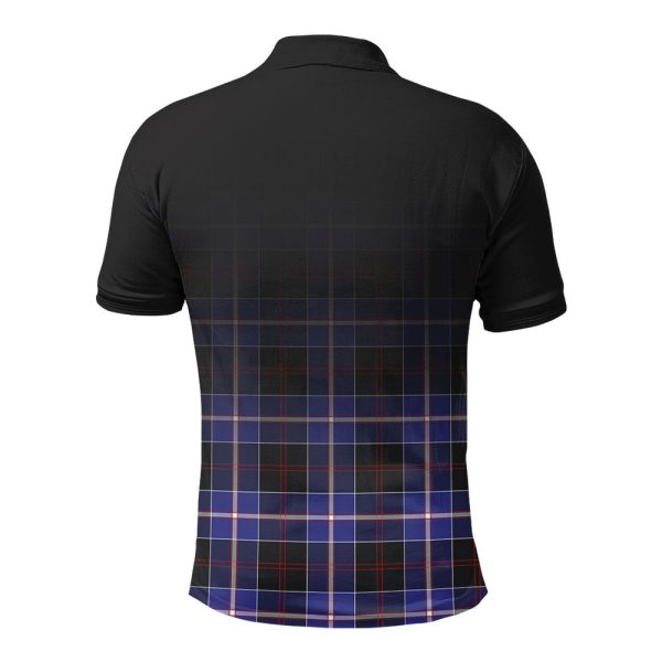 Dunlop Modern Tartan Crest Polo Shirt - Thistle Black Style For Cheap - Image 2