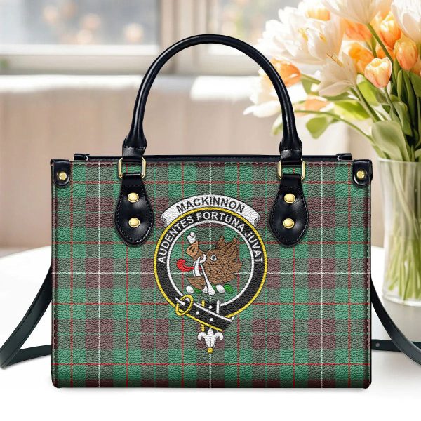 MacKinnon Hunting Ancient Tartan Crest Leather Handbag Online Hot Sale