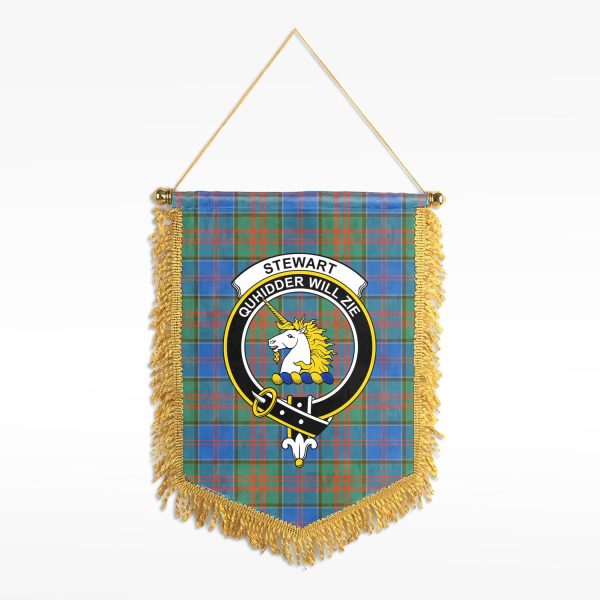 Stewart of Appin Hunting Ancient Tartan Crest Wall Hanging Banner Discount