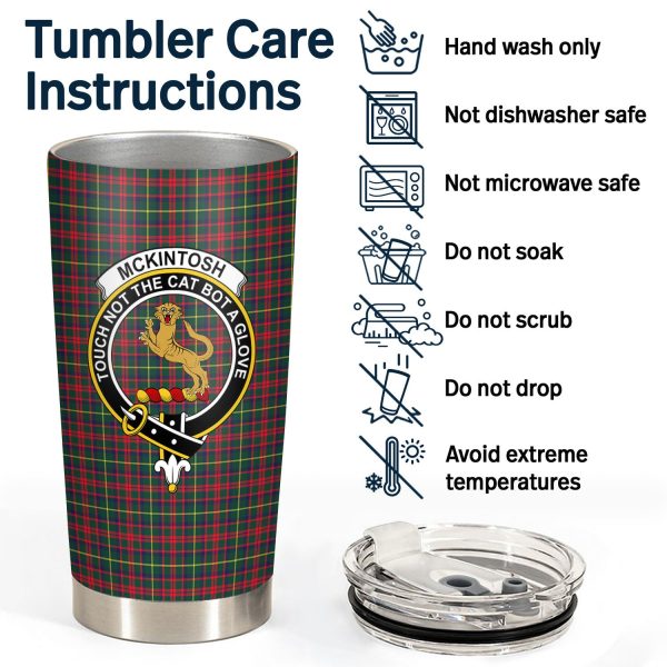 McKintosh Hunting Modern Tartan Crest Tumbler For Sale - Image 4