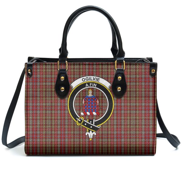 Ogilvie Tartan Crest Leather Handbag Sale - Image 2