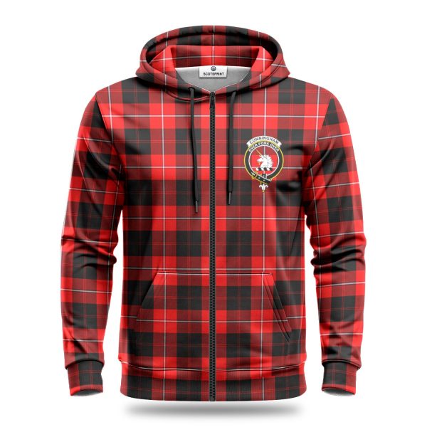 Cunningham Modern Tartan Crest Hoodie Online now - Image 3