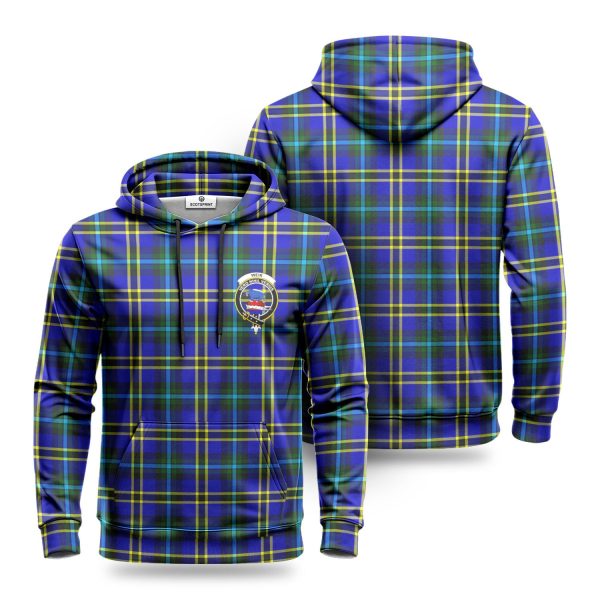 Weir Modern Tartan Crest Hoodie Sale