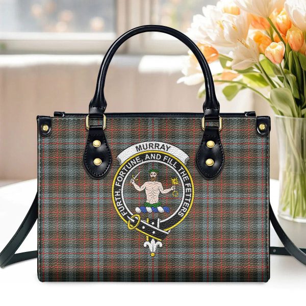 Murray of Atholl Weathered Tartan Crest Leather Handbag Supply