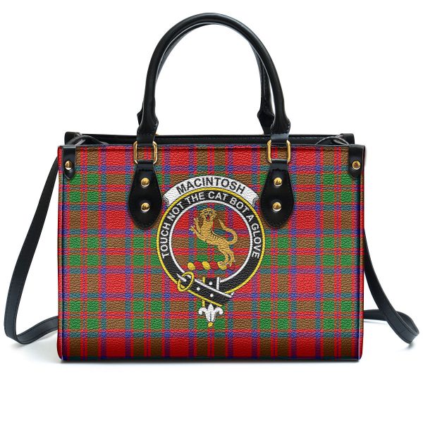MacIntosh Modern Tartan Crest Leather Handbag Cheap - Image 2