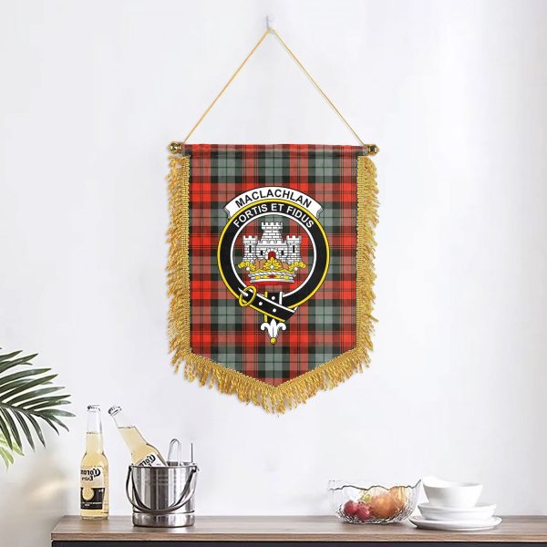 MacLachlan Weathered Tartan Crest Wall Hanging Banner Online Sale - Image 2