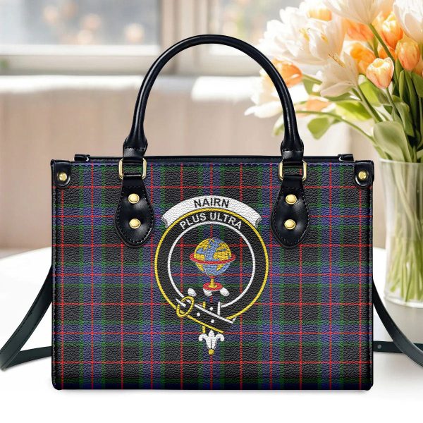 Nairn Tartan Crest Leather Handbag Online Hot Sale