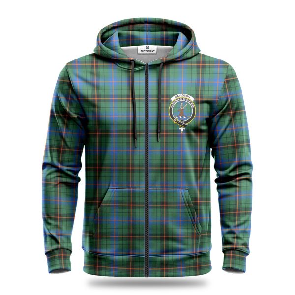 Davidson Ancient Tartan Crest Hoodie Fashion - Image 3