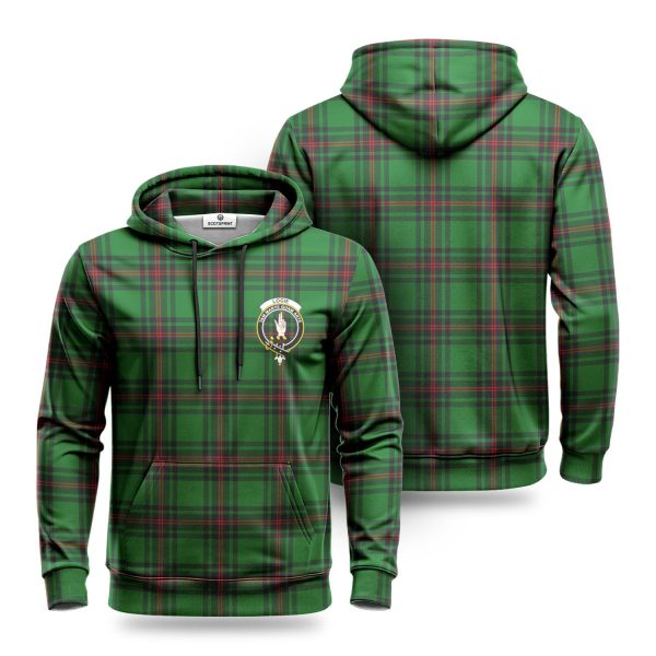 Logie Tartan Crest Hoodie Discount