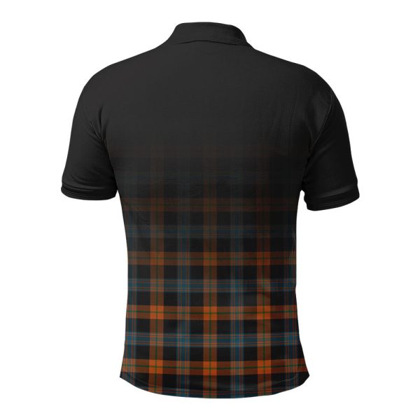 Brown Ancient Tartan Crest Polo Shirt - Thistle Black Style Fashion - Image 2