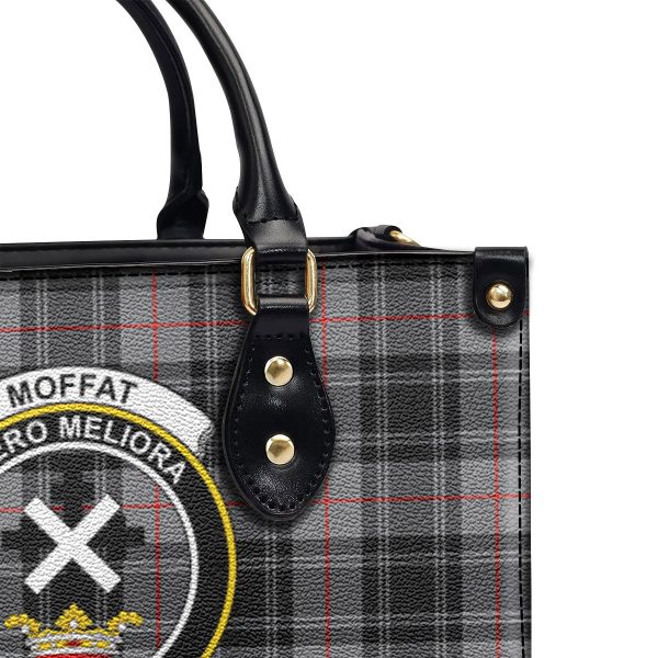 Moffat Modern Tartan Crest Leather Handbag Sale - Image 5