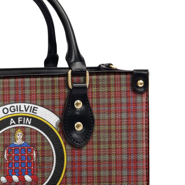 Ogilvie Tartan Crest Leather Handbag Sale - Image 5