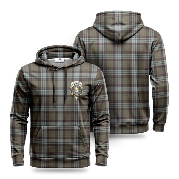 Stewart Old Weathered Tartan Crest Hoodie Supply