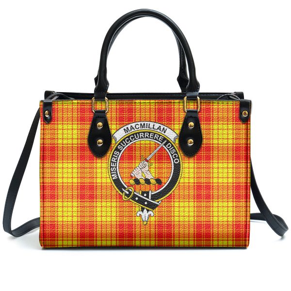 MacMillan Clan Tartan Crest Leather Handbag Discount - Image 2