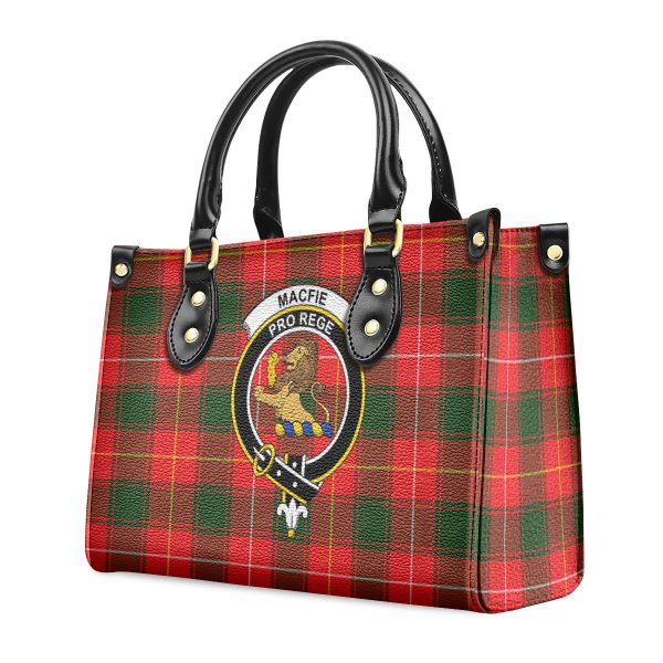 MacFie Tartan Crest Leather Handbag Online - Image 3