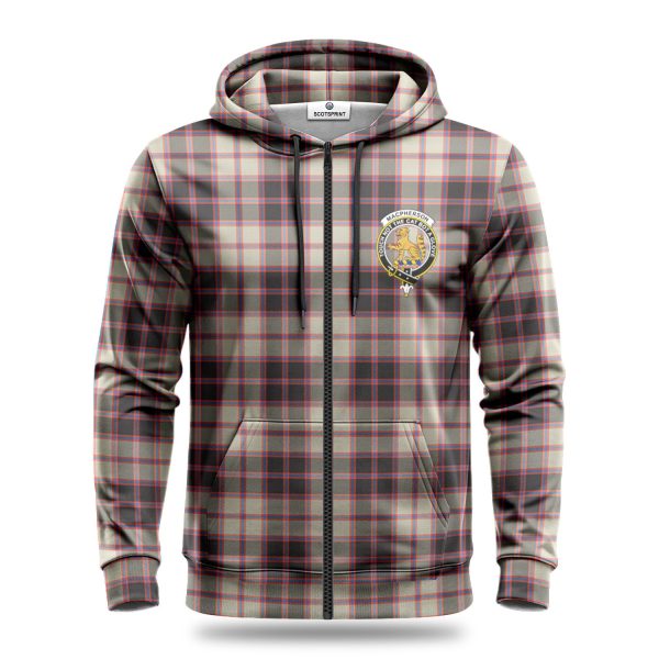 MacPherson Hunting Ancient Tartan Crest Hoodie Online Sale - Image 3