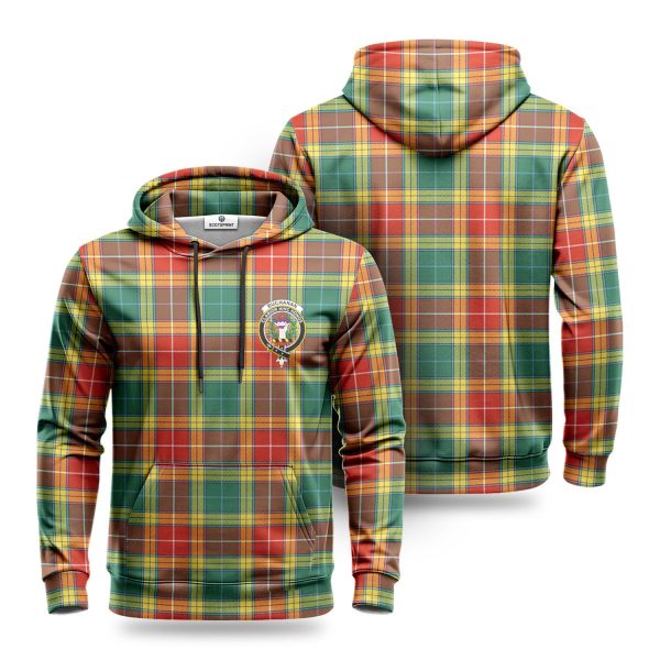 Buchanan Old Sett Tartan Crest Hoodie Online