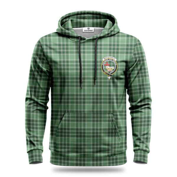MacDonald Lord of the Isles Hunting Tartan Crest Hoodie Discount - Image 2