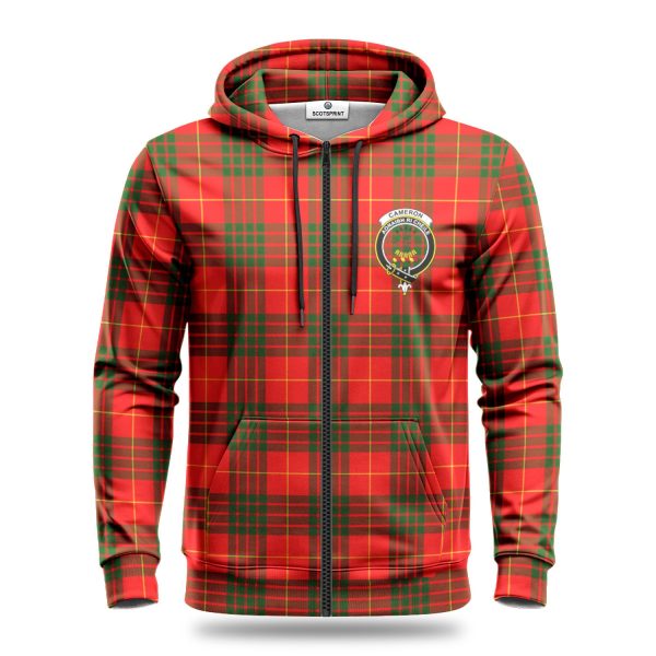 Cameron Modern Tartan Crest Hoodie Sale - Image 3