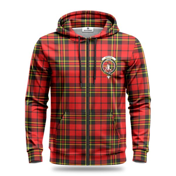 Brodie Modern Tartan Crest Hoodie Online now - Image 3