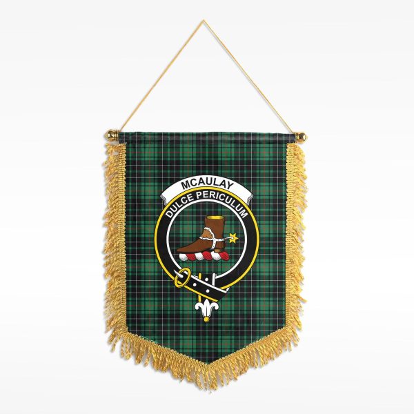 McAulay Hunting Ancient Tartan Crest Wall Hanging Banner Online Sale