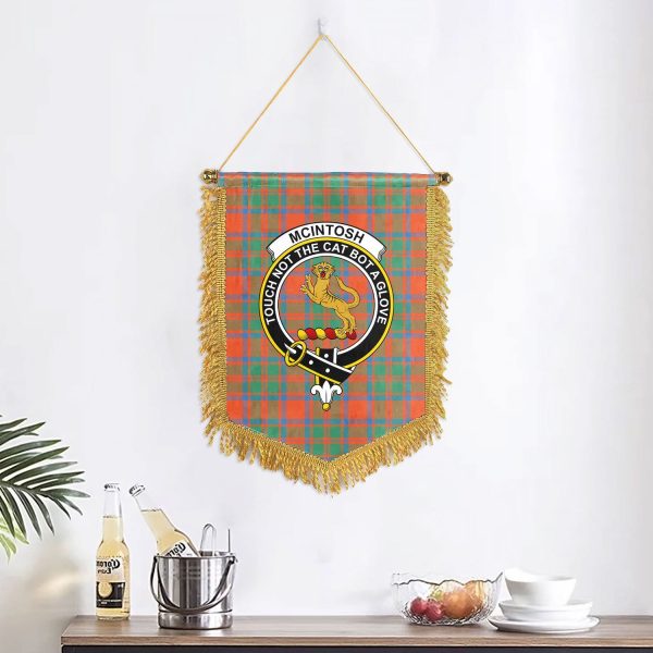 McIntosh Ancient Tartan Crest Wall Hanging Banner Online - Image 2