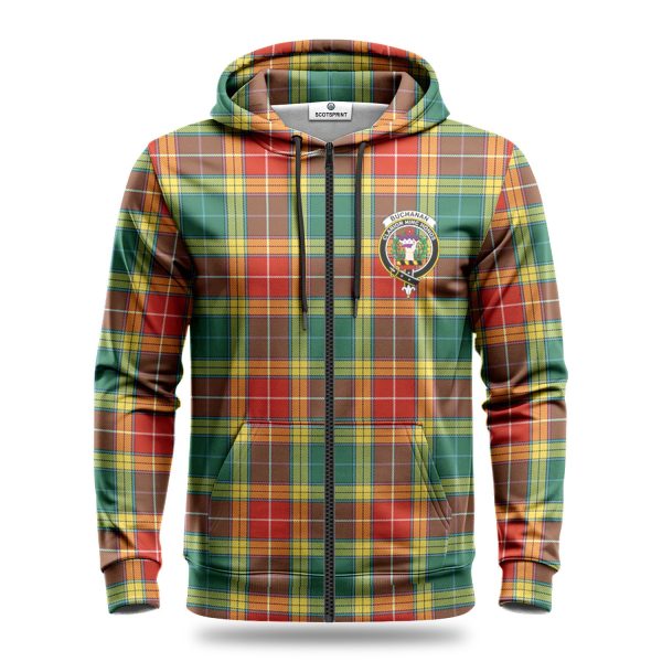 Buchanan Old Sett Tartan Crest Hoodie Online - Image 3