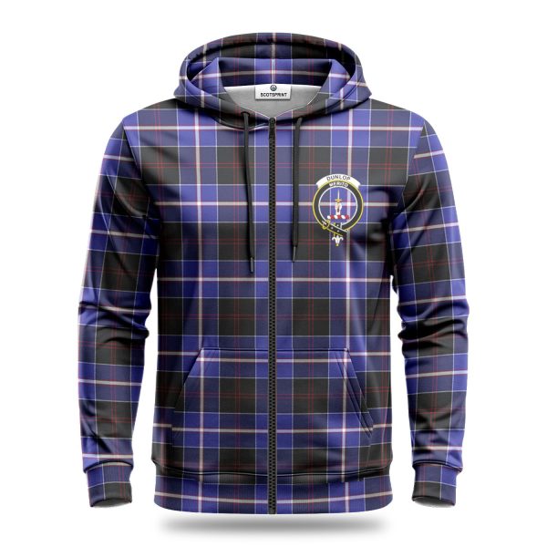 Dunlop Modern Tartan Crest Hoodie Discount - Image 3