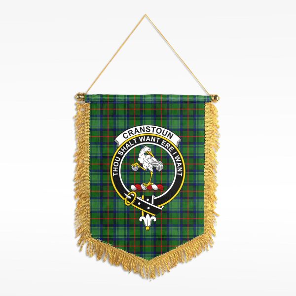 Cranstoun Tartan Crest Wall Hanging Banner on Sale