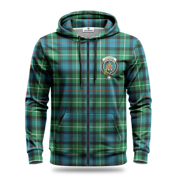 MacKenzie Ancient Tartan Crest Hoodie For Sale - Image 3