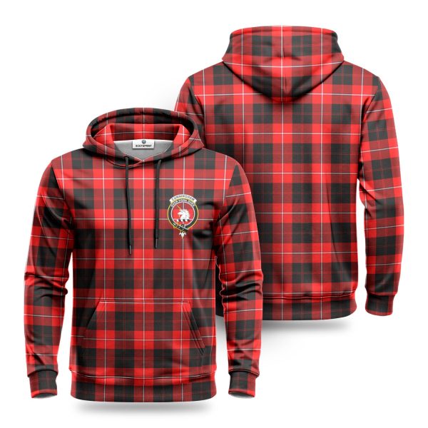 Cunningham Modern Tartan Crest Hoodie Online now