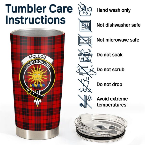 McLeod of Raasay Tartan Crest Tumbler Online now - Image 4
