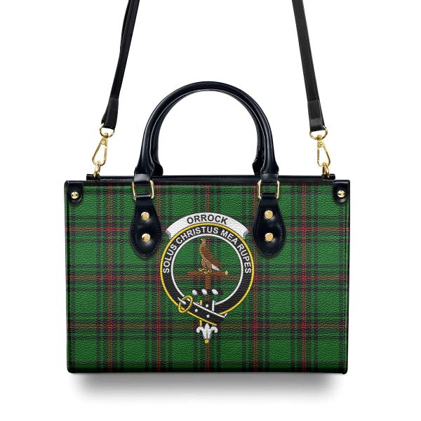 Orrock Tartan Crest Leather Handbag Online Hot Sale - Image 4